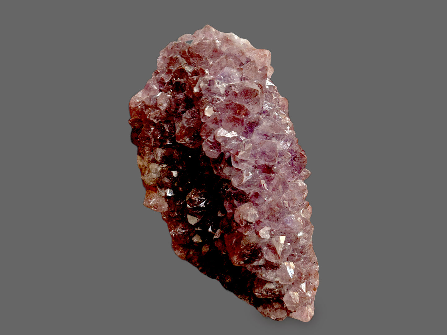 Natural Amethyst Quartz Cluster — Purple Points, Raw Geological Specimen, 163g — detail view