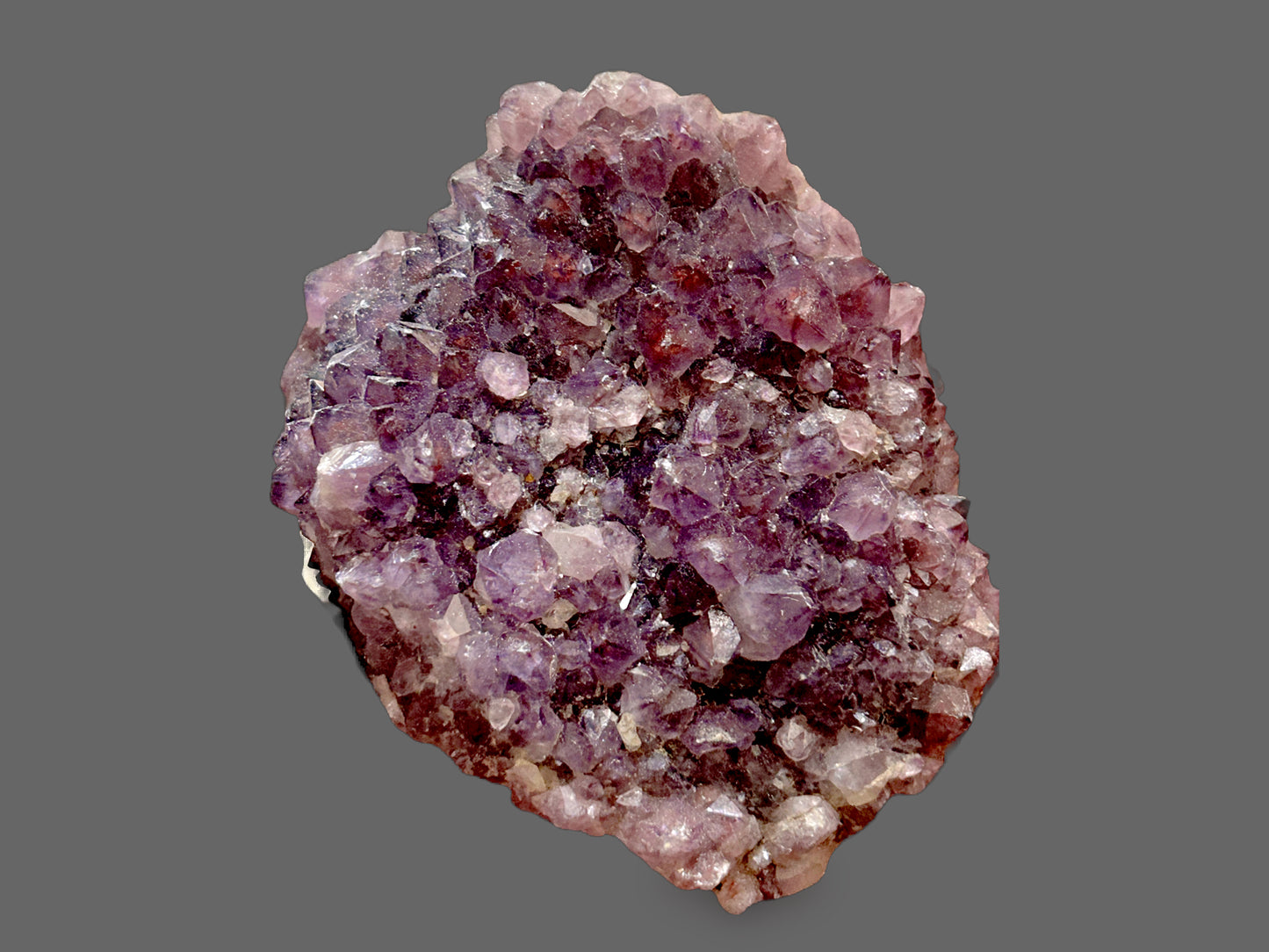 Natural Amethyst Quartz Cluster — Purple Points, Raw Geological Specimen, 227g — detail view