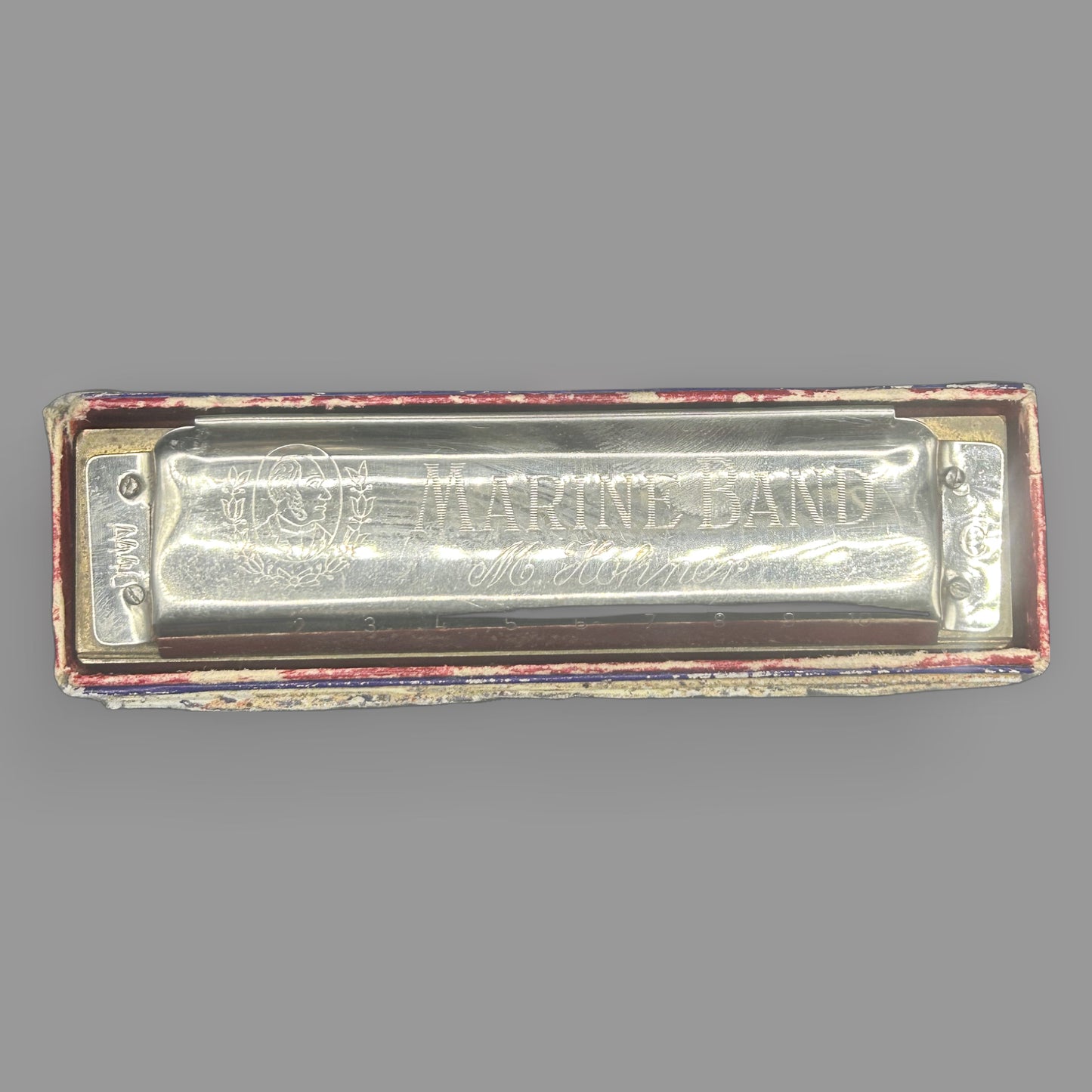 Vintage Hohner Marine Band Harmonicas — 1950s–1960s Era — detail view