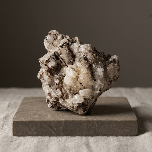 Calcite & Strontianite Crystal Cluster — Compact Natural Formation, 65g — main view