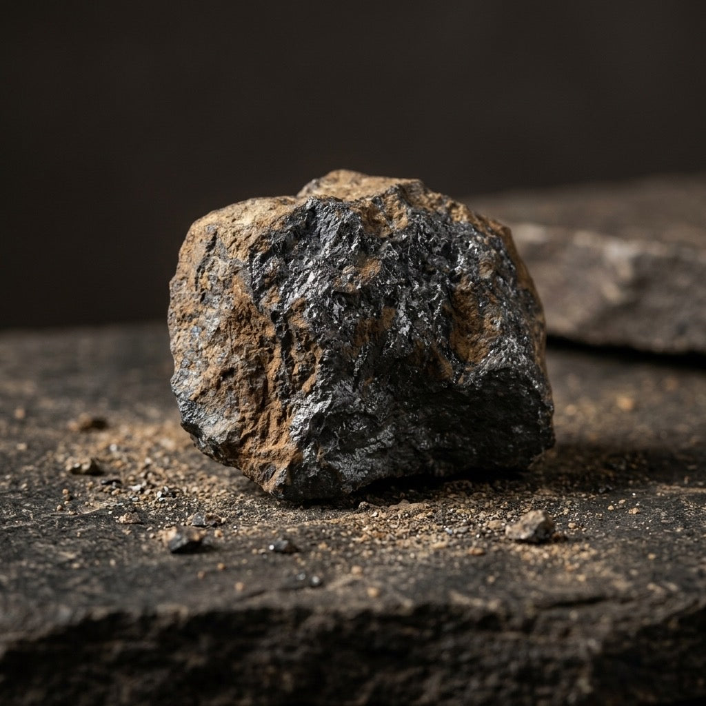 Silver Shadow — Molybdenite Mineral Specimen — detail view
