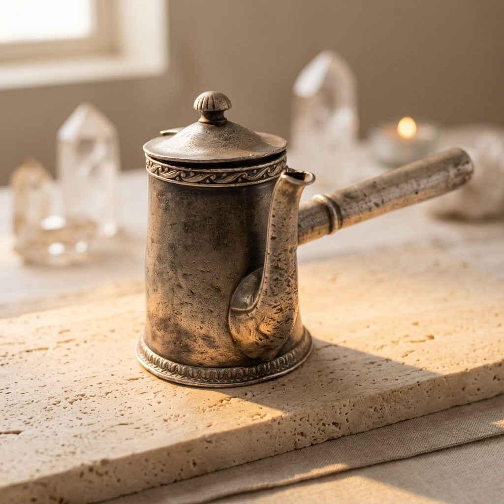 Gorham “GMCO” Silver Plate Chocolate Pot — detail view
