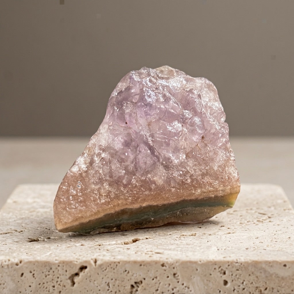 Lepidolite with Quartz or Fluorite — Lavender Micro-Crystal Specimen, 14g — detail view