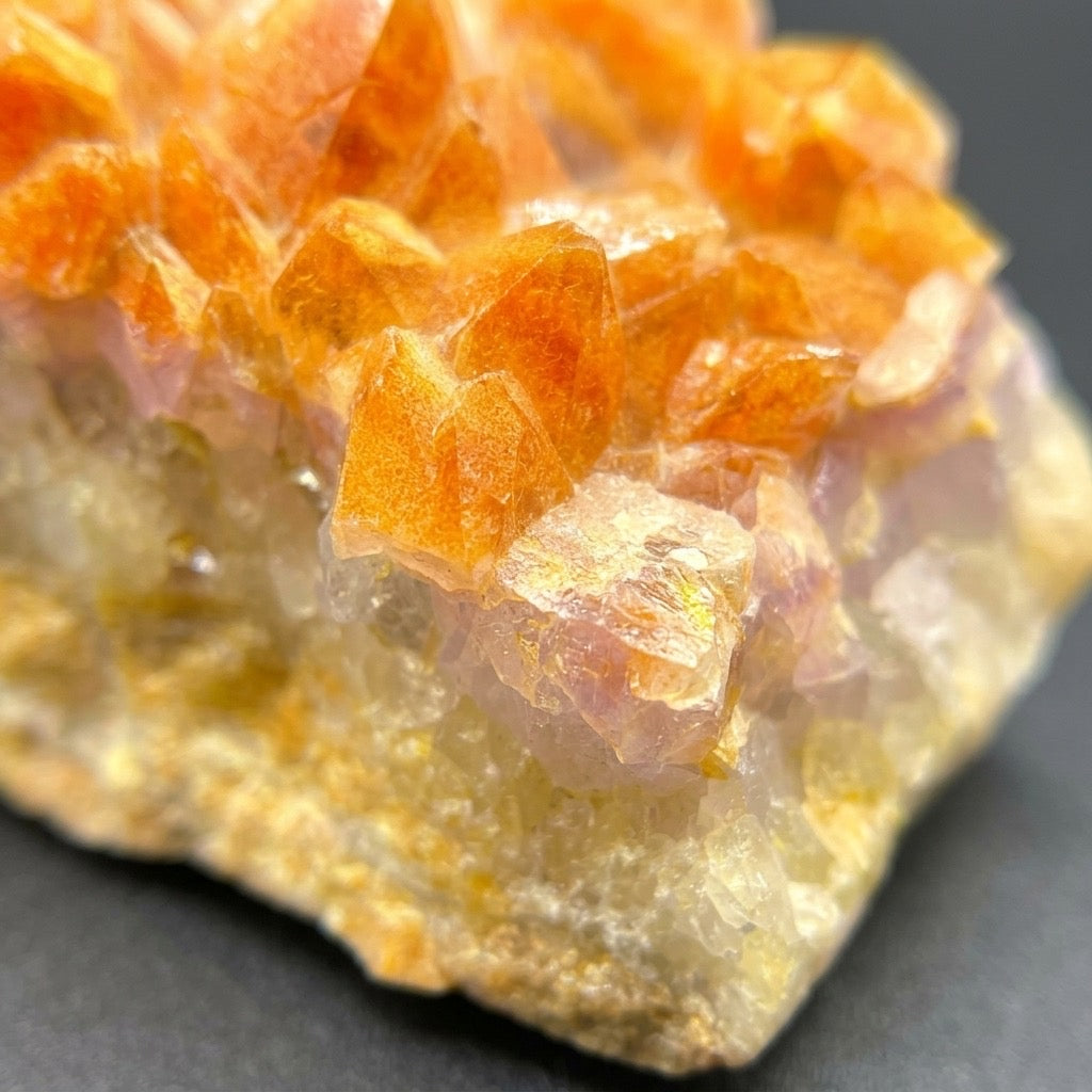 Sunfire Point — Natural Citrine Quartz Crystal — detail view