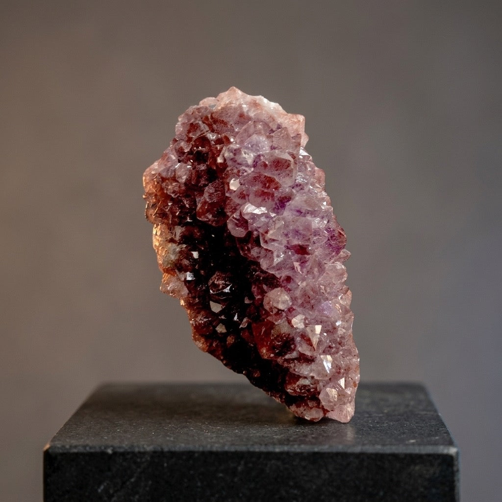 Natural Amethyst Quartz Cluster — Purple Points, Raw Geological Specimen, 163g — detail view