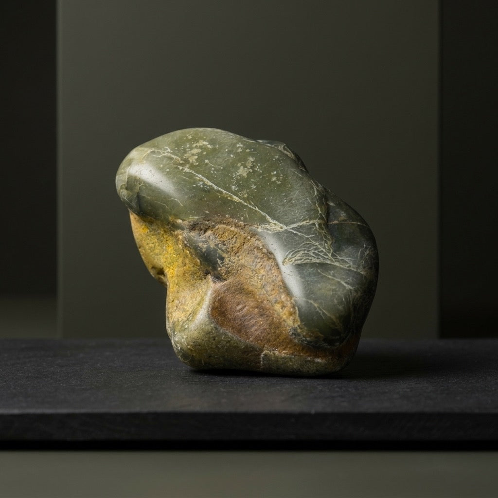 Nephrite Jade Specimen — Classic Green, Waxy Luster, 43g — main view