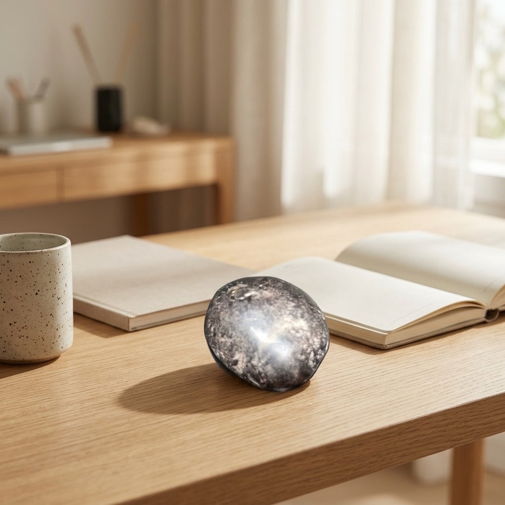 Polished Hematite Specimen — Mirror Finish, Metallic Iron Oxide, 30g — detail view