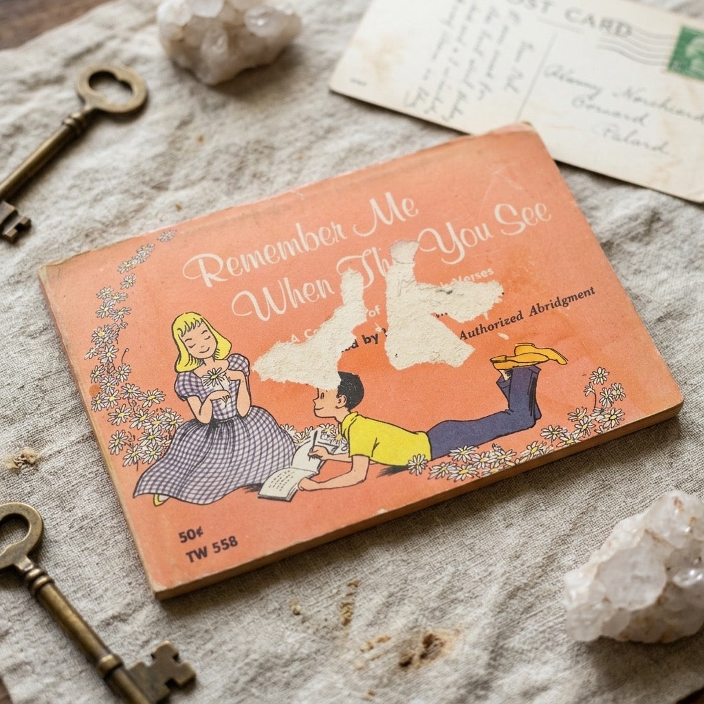Remember Me When This You See — Vintage Scholastic Autograph Verse Collection, 1960s — detail view
