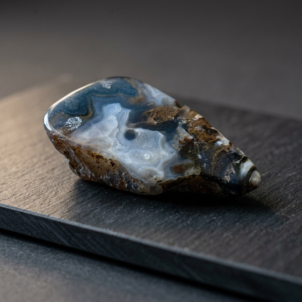 Tides of Joy — Ocean Jasper Agate Specimen — detail view