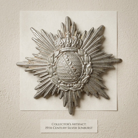 Imperial German Saxon Pickelhaube Star Wappen Badge — main view