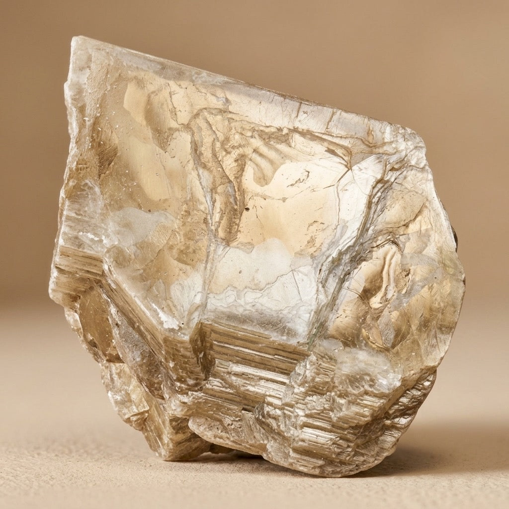 Silver Leaf Shimmer — Muscovite Mica Crystal Specimen — main view