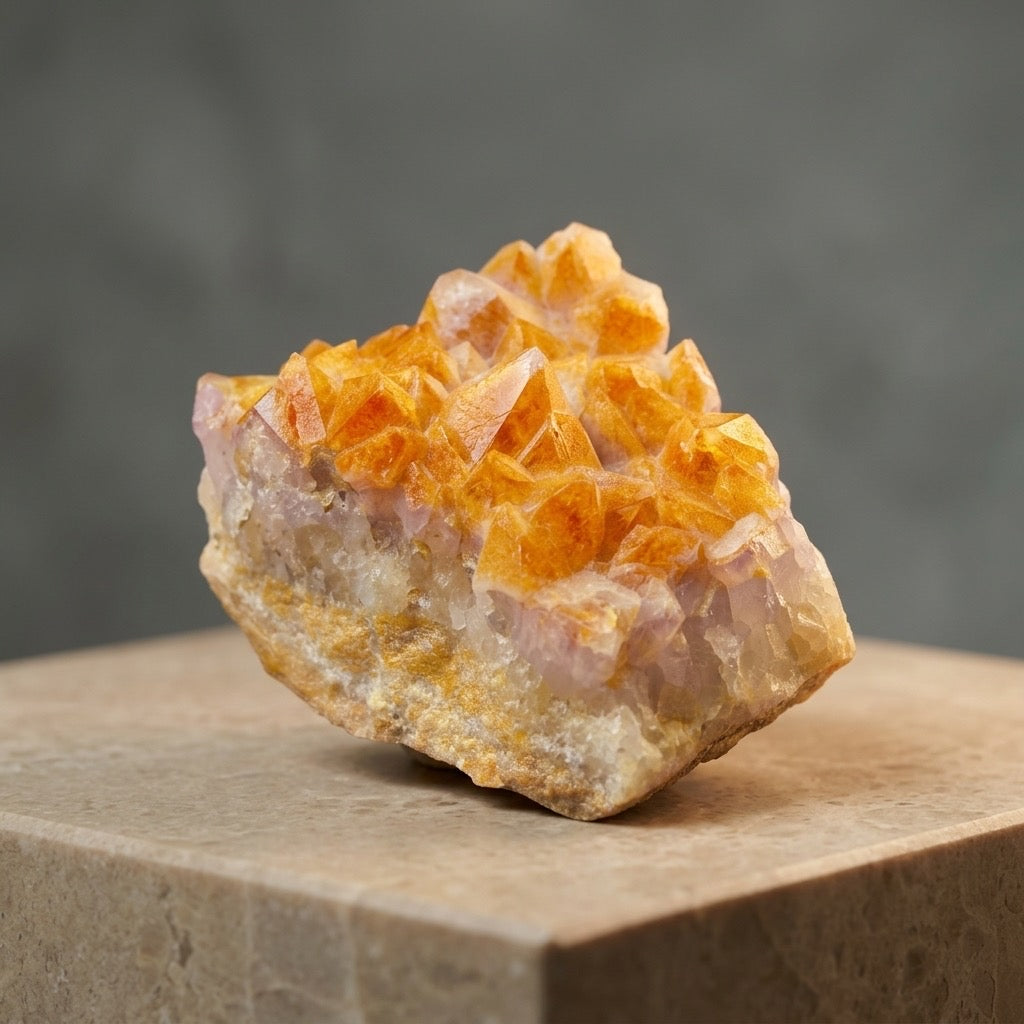 Sunfire Point — Natural Citrine Quartz Crystal — main view