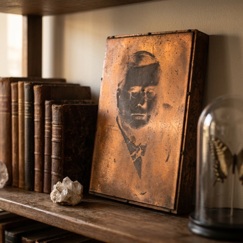 Theodore Roosevelt Portrait Printing Plate — detail view
