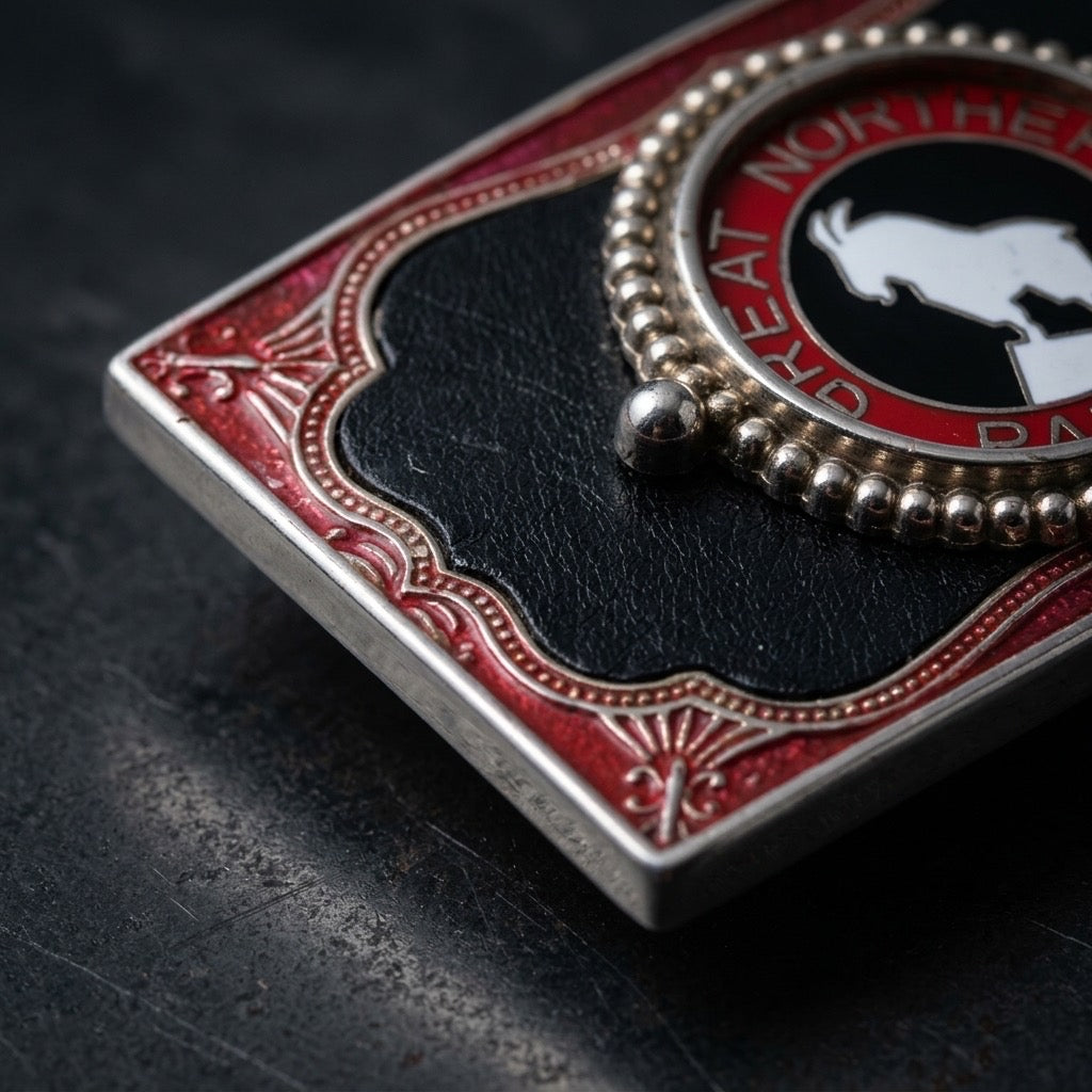 Great Northern Railway Belt Buckle — detail view