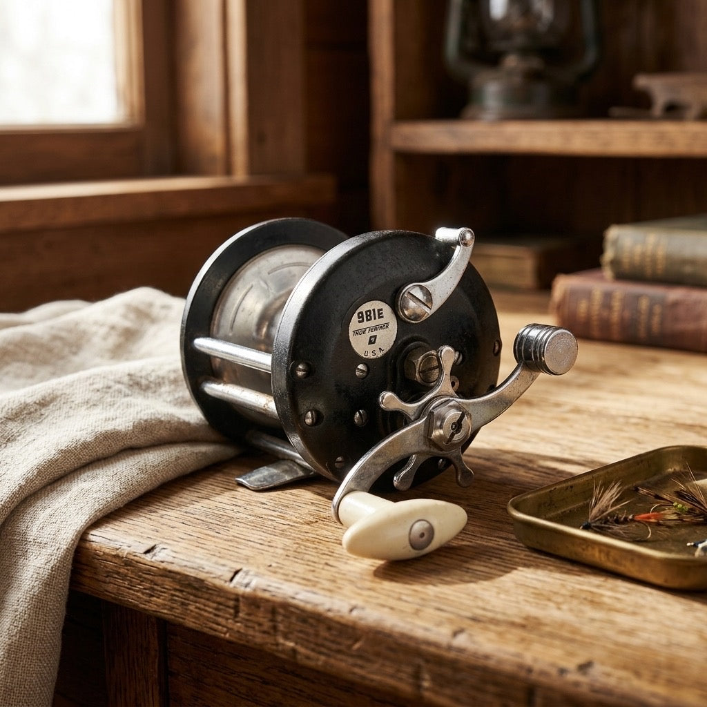 True Temper 981E Vintage Baitcasting Reel — American-Made, Star Drag — main view