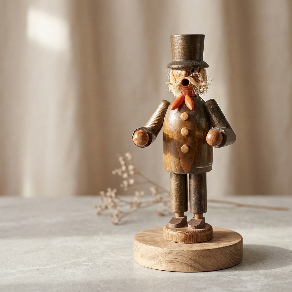Steinbach German Wooden Incense Smoker — Chimney Sweep Figure, Erzgebirge Tradition — main view