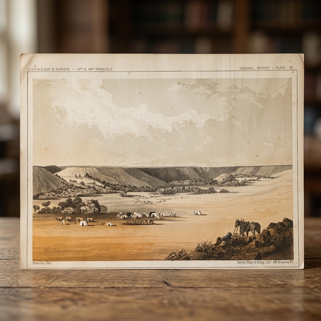Shyenne River — 1860 John Mix Stanley Tinted Lithograph, Pacific Railroad Survey — main view