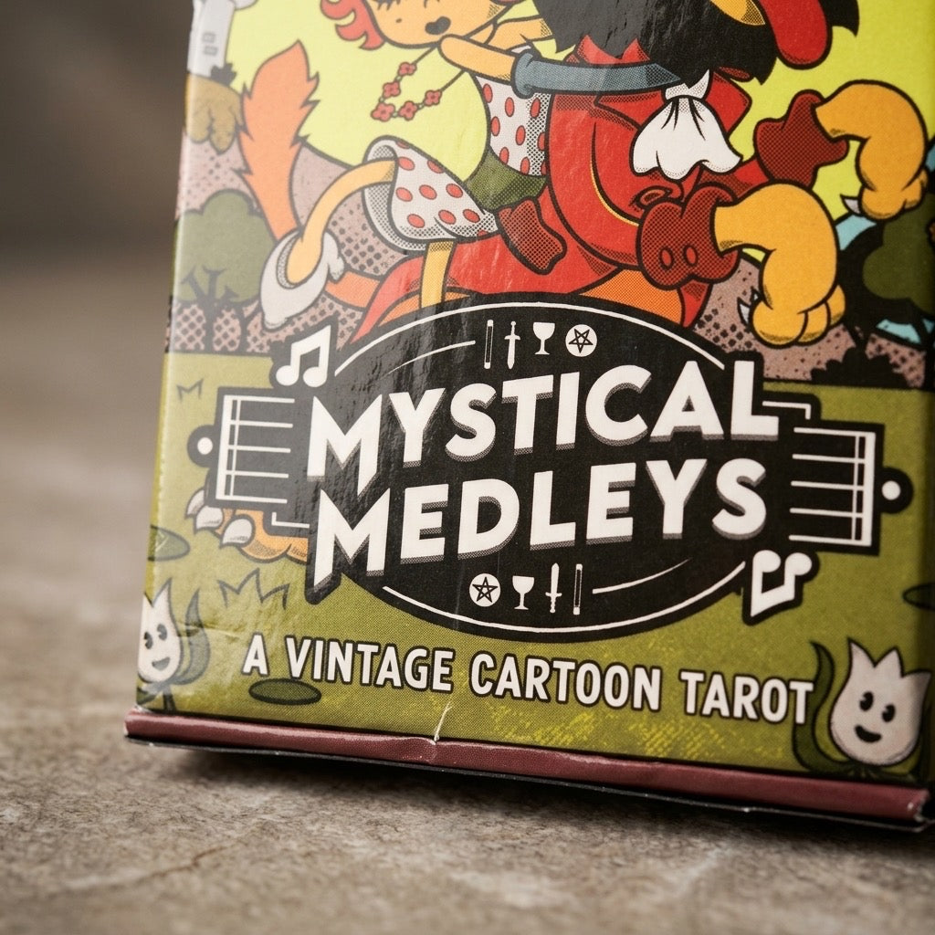 Mystical Medleys Vintage Cartoon Tarot Deck — 78-Card, 1930s Rubber Hose Style — detail view