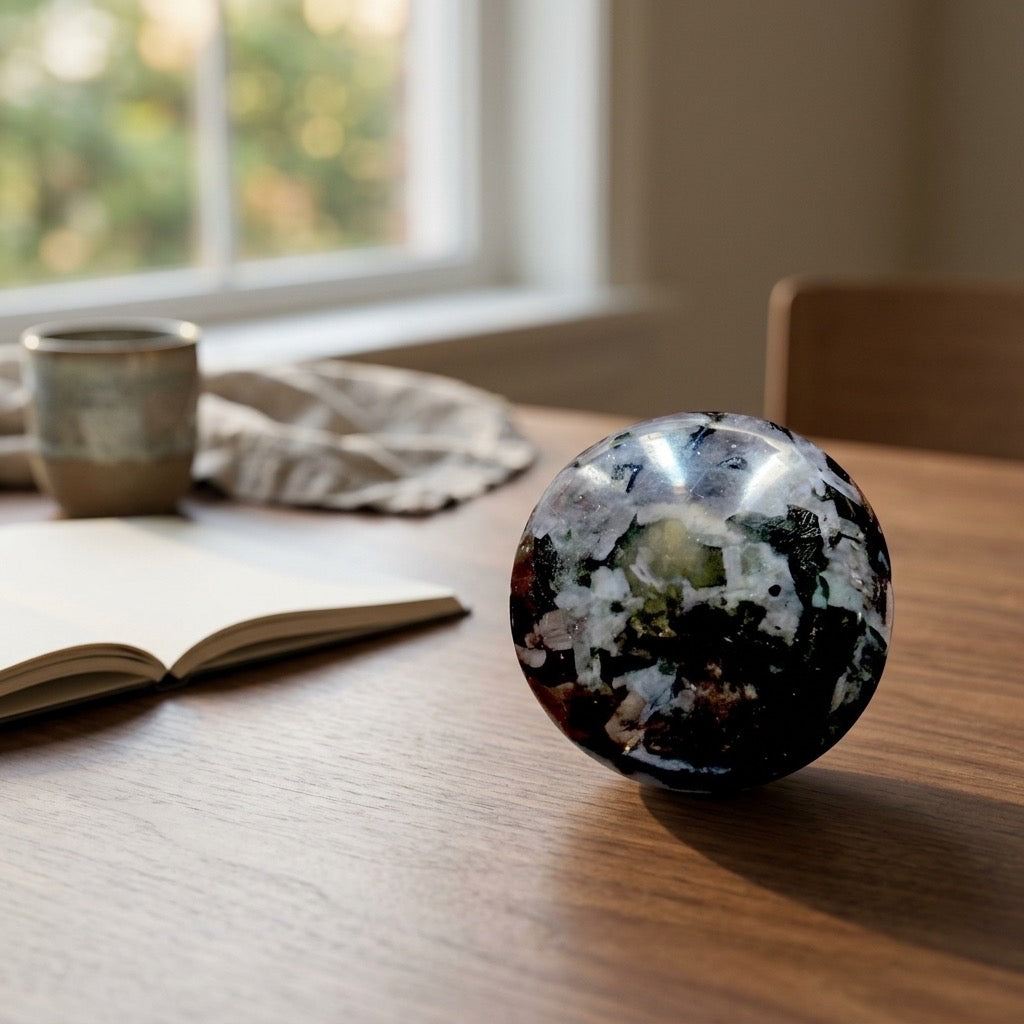 Twilight Rift — Indigo Gabbro Polished Specimen — detail view