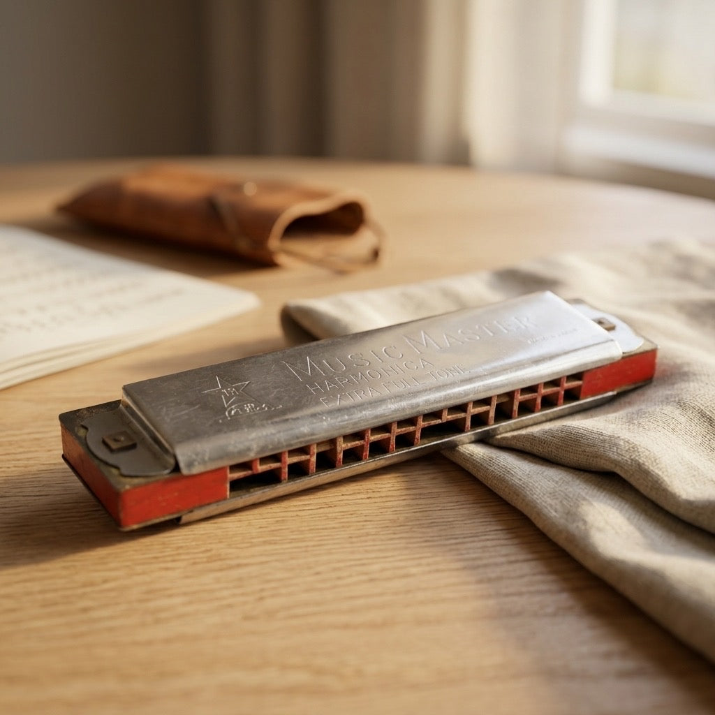 Music Master “Extra Full Tone” Vintage Harmonica — Made in Japan, Mid-Century — main view