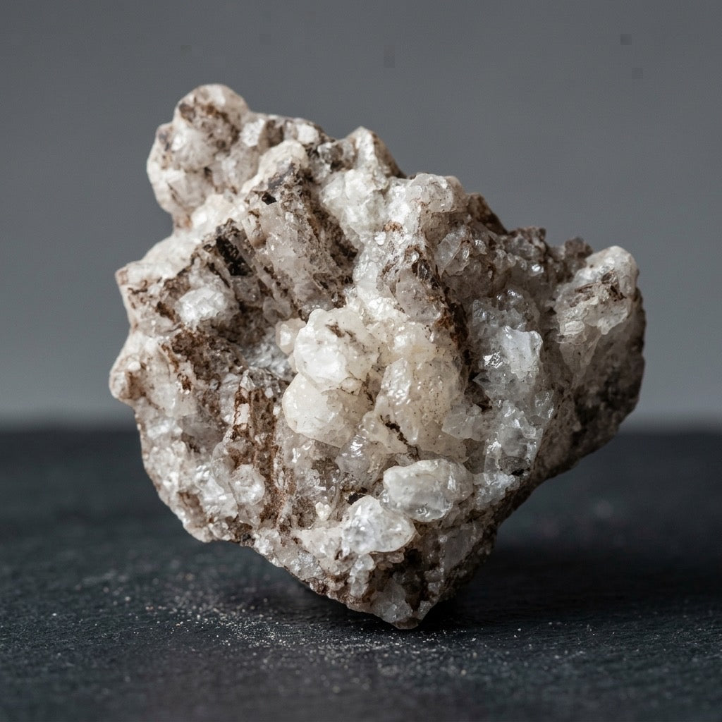 Calcite & Strontianite Crystal Cluster — Compact Natural Formation, 65g — detail view