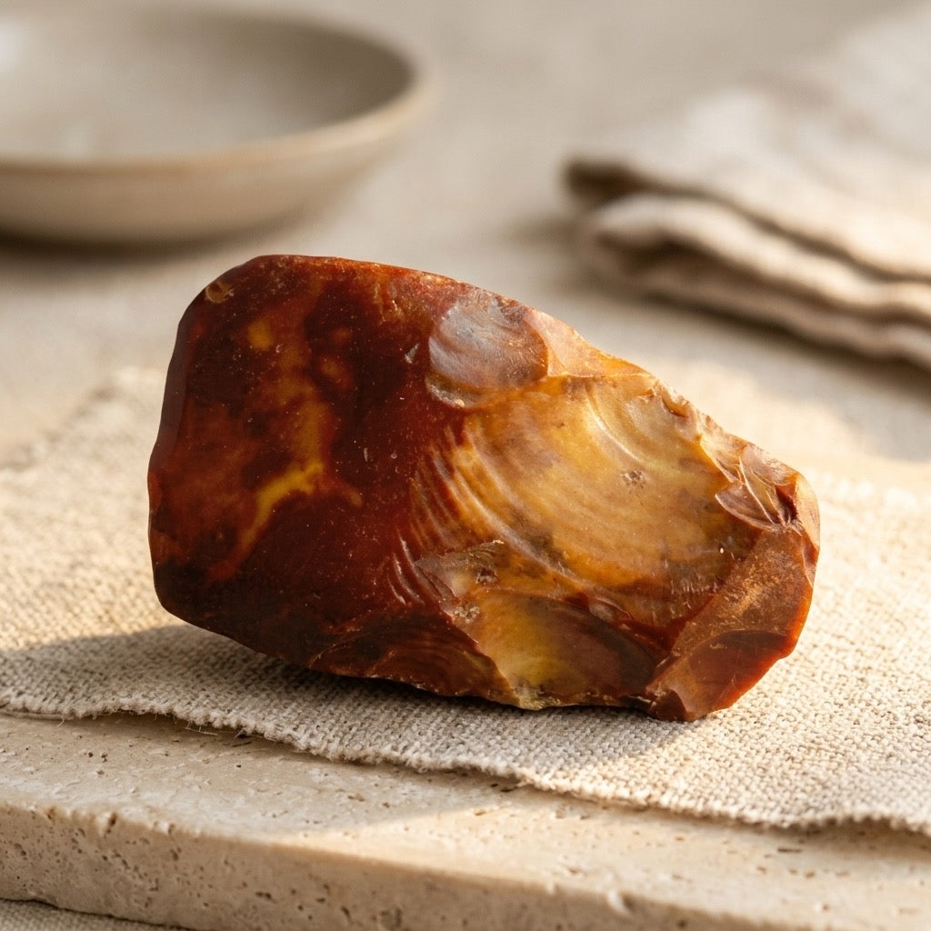 Palaeolithic-Style Handaxe — Knapped Flint Stone Tool, 12g — main view