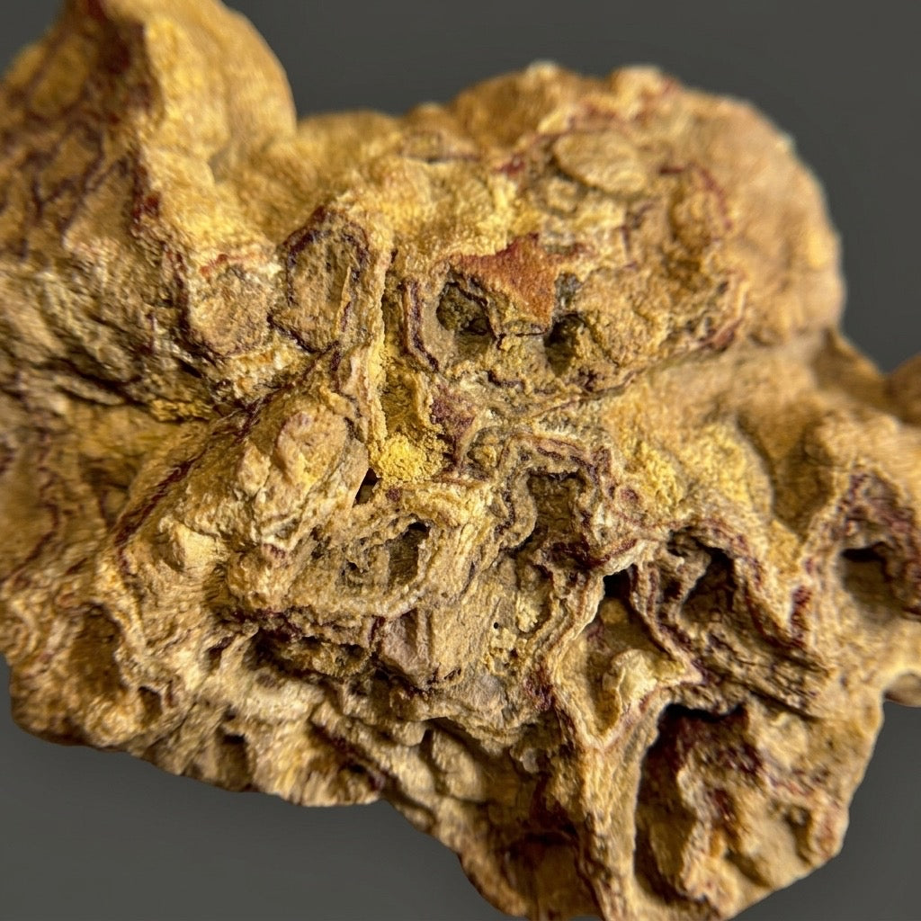 Septarian Concretion — Large Natural Nodule, Mineral-Filled Fracture Network, 1,324g (2.92 lb) — detail view