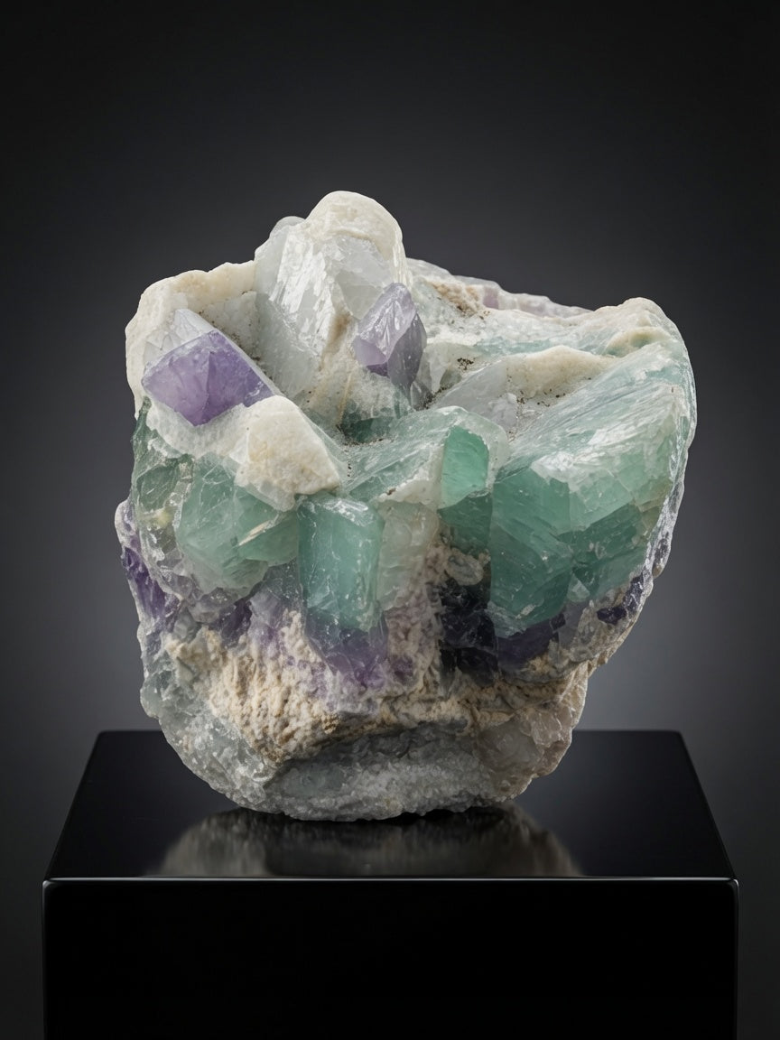 Fluorite Crystal Specimen — Banded Purple, Green & Blue, 1.14 lbs — main view
