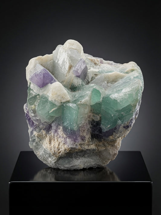 Fluorite Crystal Specimen — Banded Purple, Green & Blue, 1.14 lbs — main view