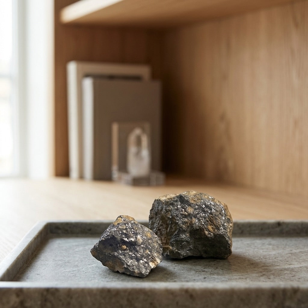Silver Shadow — Molybdenite Mineral Specimen — main view