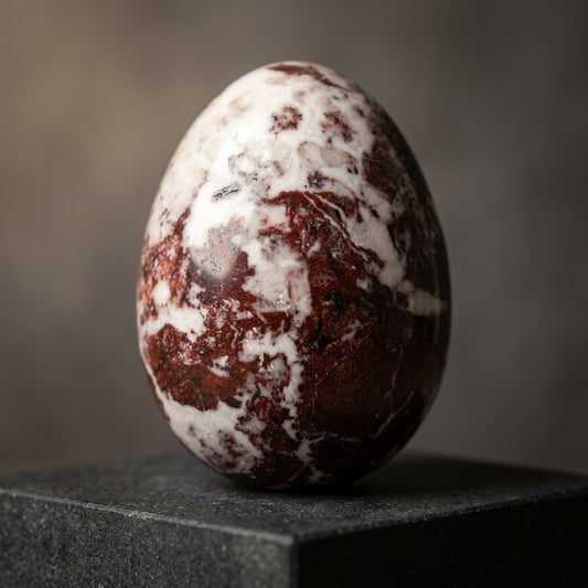 Hornitos Poppy Jasper — California Locality, Red & Cream Patterned Chalcedony, 227g — main view