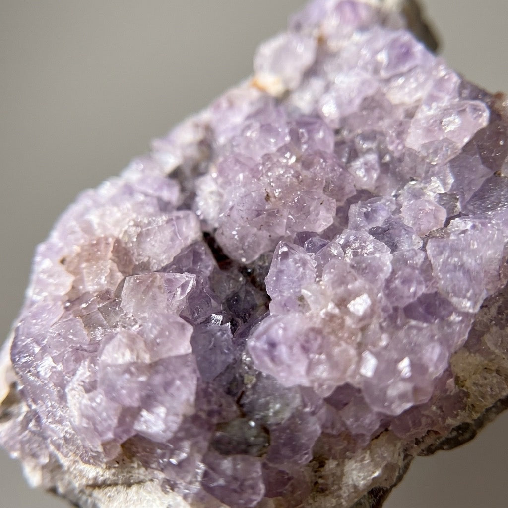 Amethyst Crystal Cluster — Violet Quartz Points, Natural Formation, 894g (1.97 lb) — detail view