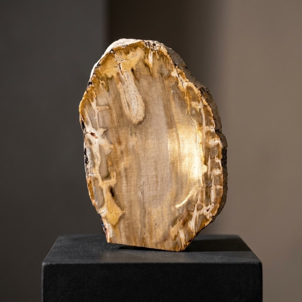 Polished Petrified Wood — Grain & Pattern Preserved in Stone, 86g — main view