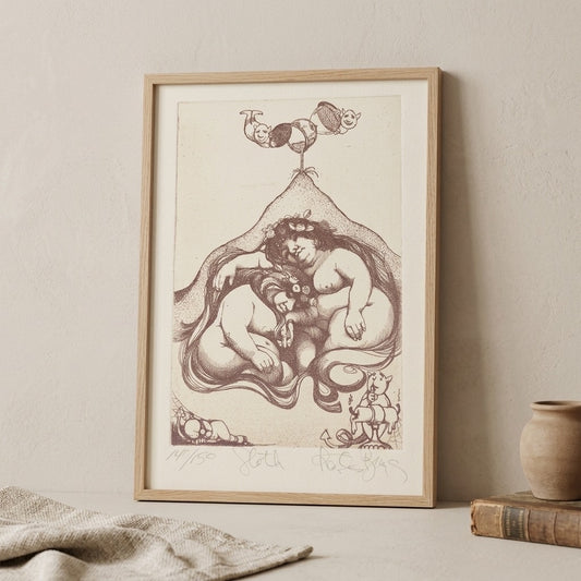 Charles Bragg “Sloth” Signed Engraving — Seven Deadly Sins Series — main view