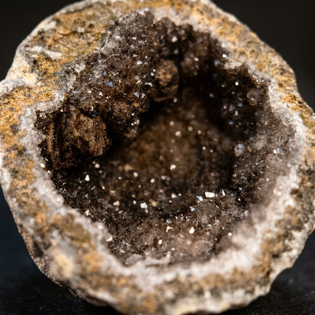Choya Geode — Crystal-Lined Cactus Cavity, Quartz Interior, 382g — main view