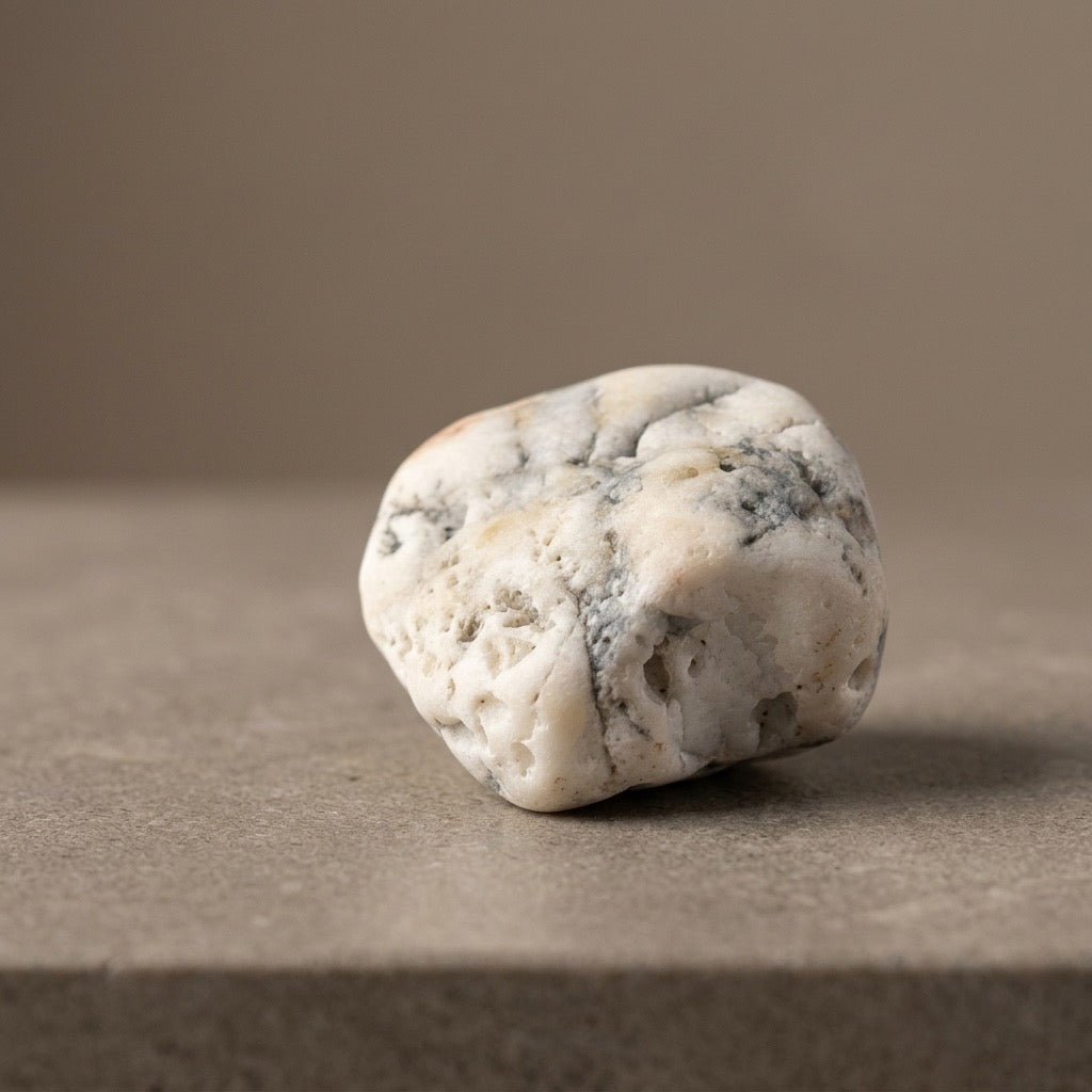 Howlite Specimen — White with Gray Veining, Natural Undyed, 19g — main view