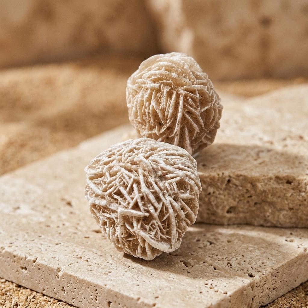 Desert Rose — Natural Gypsum Crystal Rosette, Sand-Included, 34g — main view