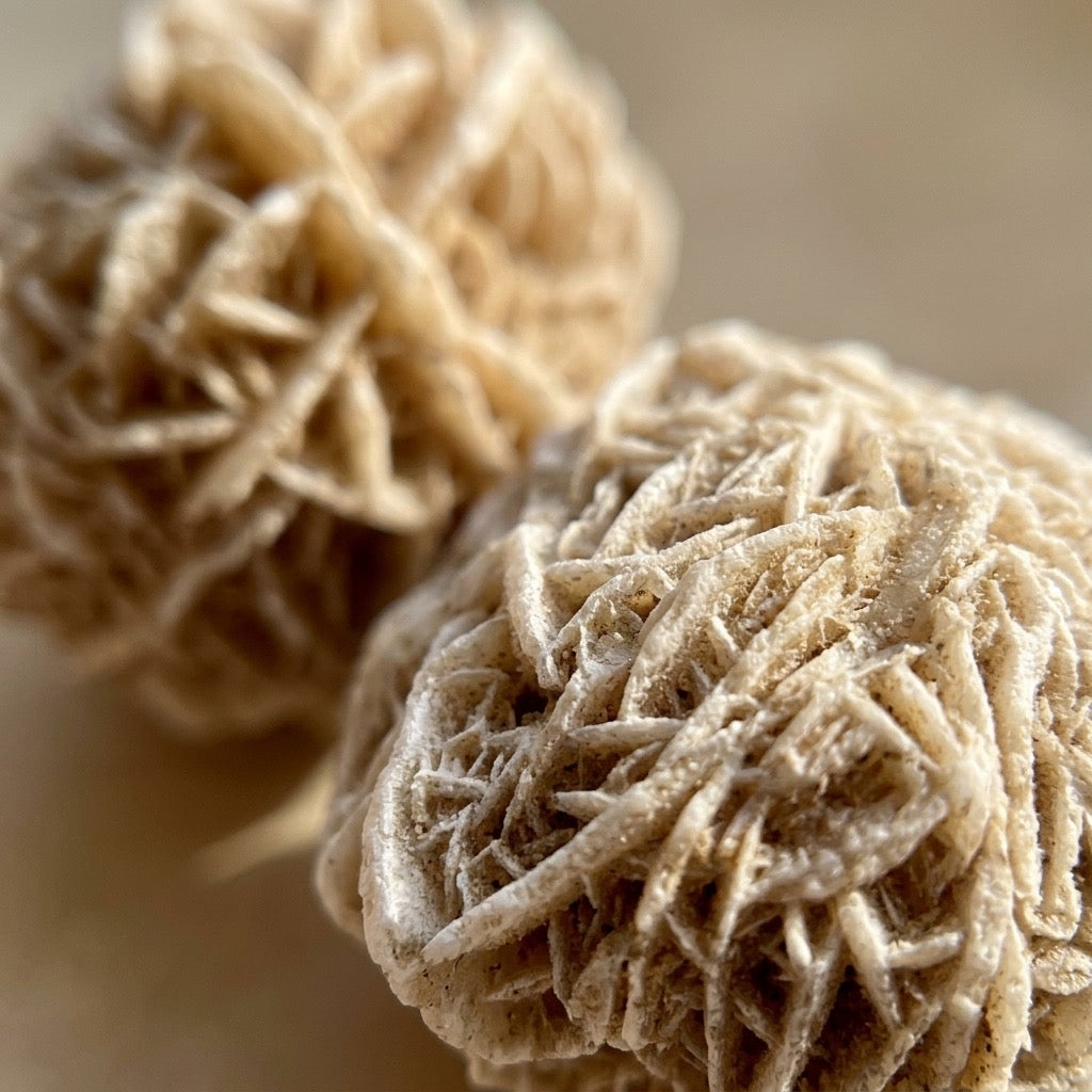 Desert Rose — Natural Gypsum Crystal Rosette, Sand-Included, 34g — detail view