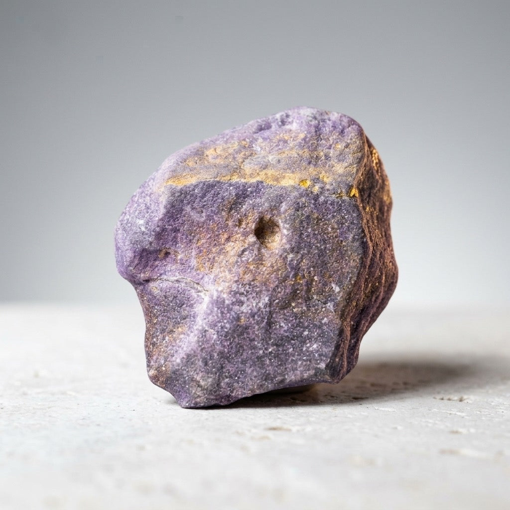 Phosphosiderite Specimen — Lavender to Orchid, Soft Violet Iron Phosphate, 96g — detail view