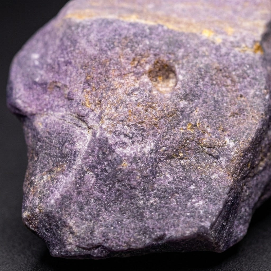 Phosphosiderite Specimen — Lavender to Orchid, Soft Violet Iron Phosphate, 96g — detail view