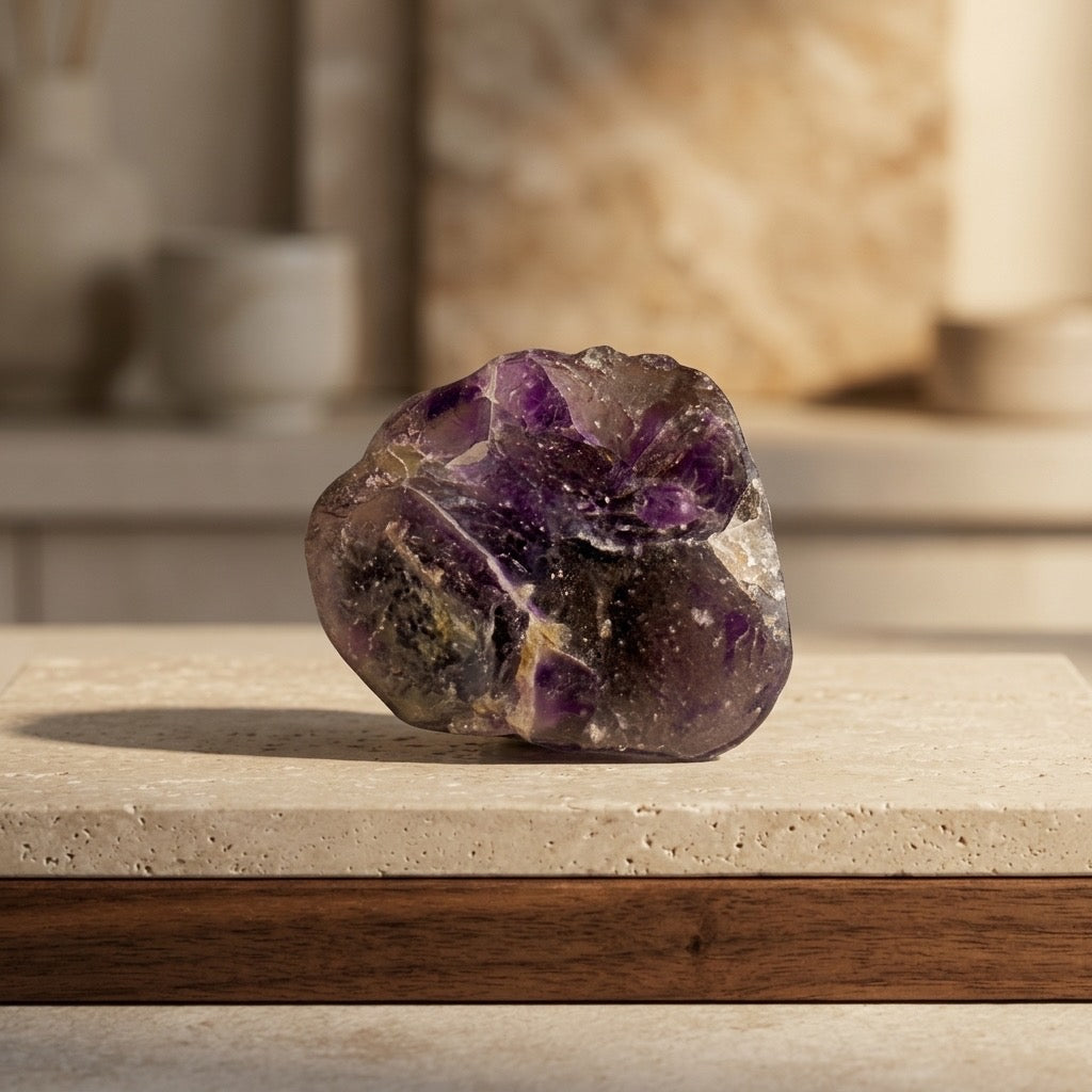 Fluorite Crystal Specimen — Soft Violet & Green, Multi-Face, 29g — detail view