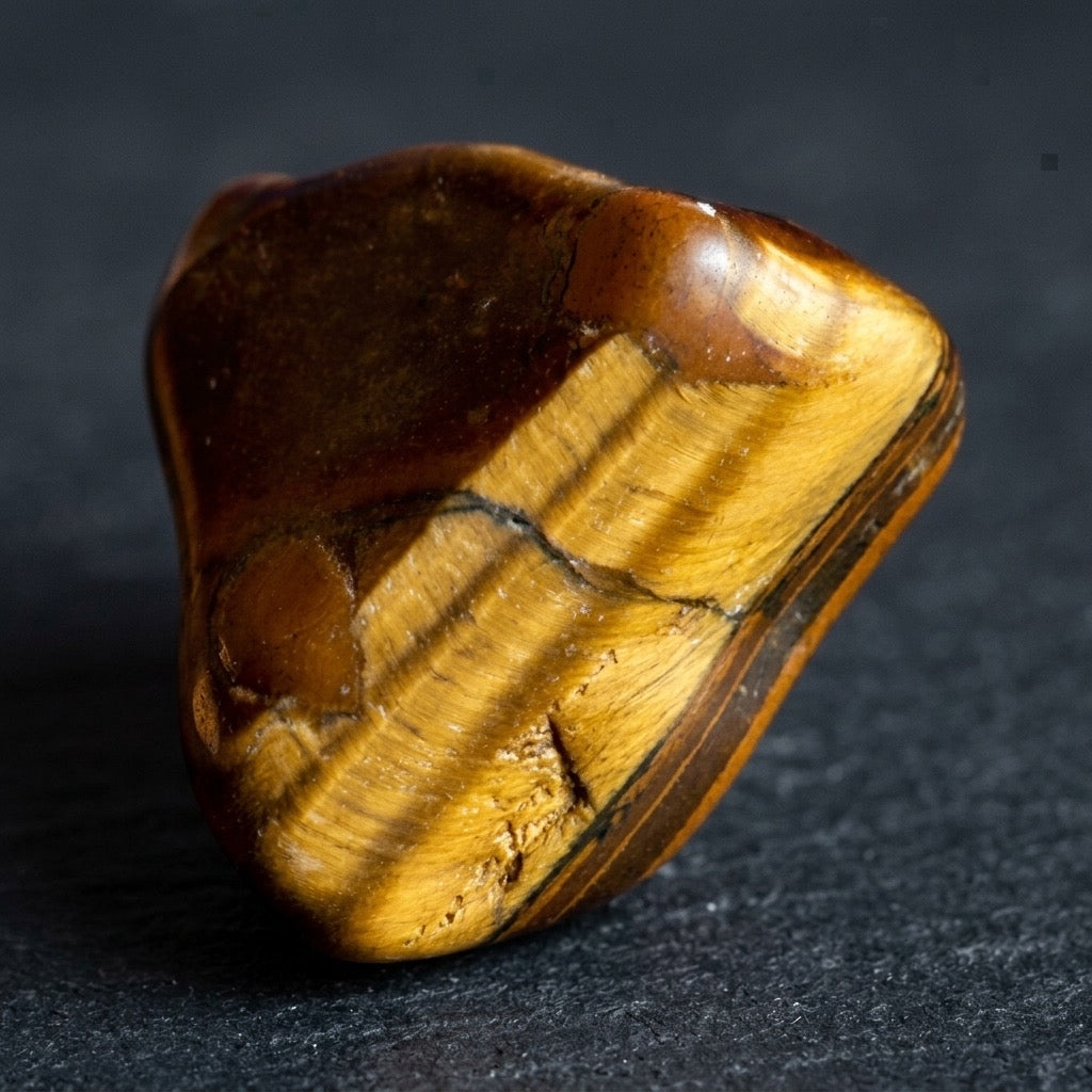 Tiger’s Eye Polished Specimen — Gold, Bronze & Deep Brown Bands, 23g — main view