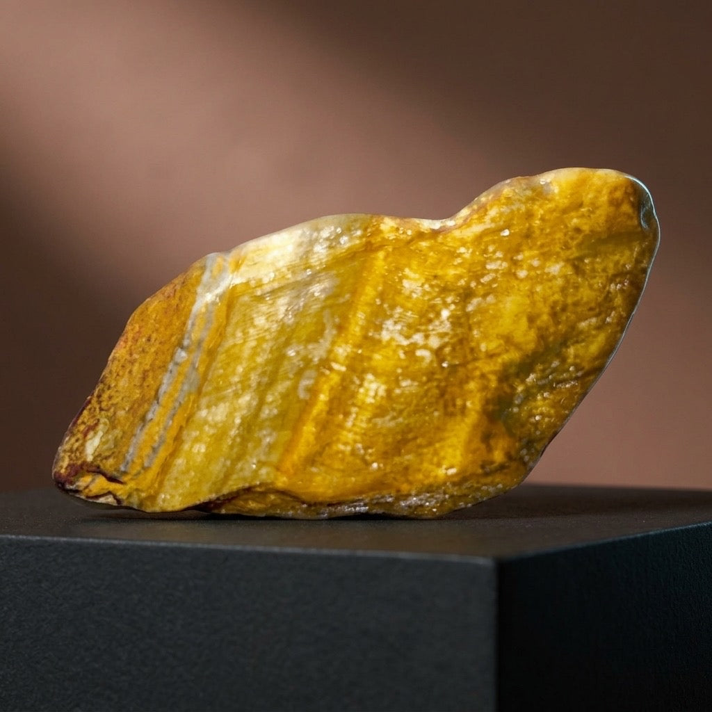 Tiger’s Eye Specimen — Golden Honey Bands, Chatoyant Shimmer, 17g — main view