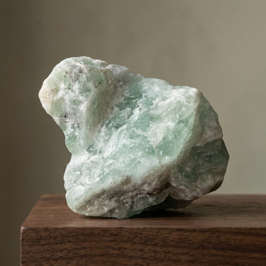 Green Fluorite Crystal — Translucent Natural Crystal, Cubic System, 153g — main view