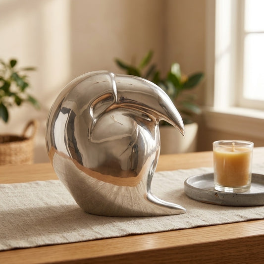 Gunnar Cyrén for Dansk Silver-Plate Toucan Figurine — Mid-Century Scandinavian Design — main view