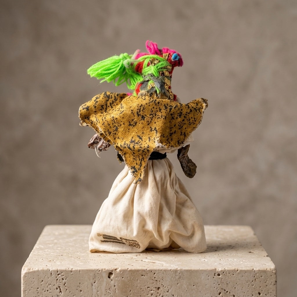 Handcrafted Sahara Desert Nomad Doll — Moroccan Souvenir Folk Figure — main view