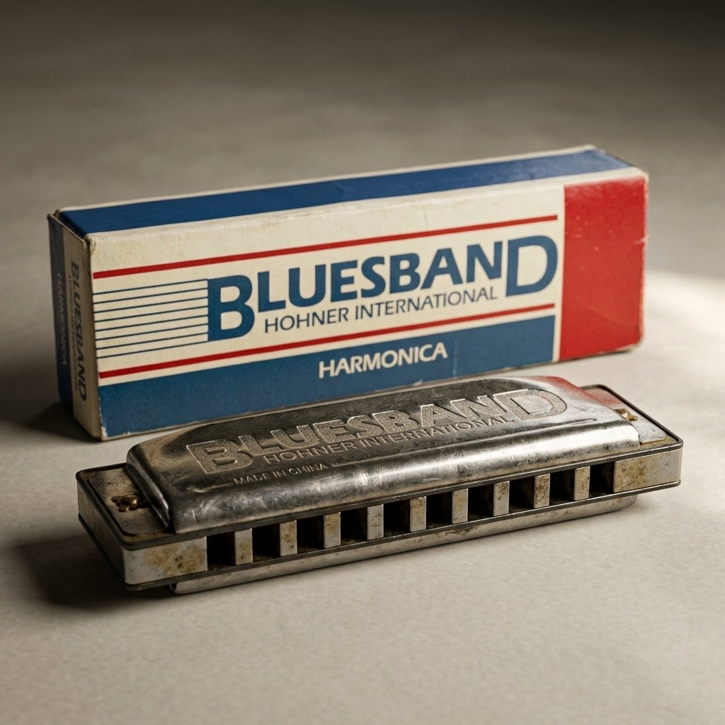 Hohner International Blues Band Harmonica — Key of C, Original Box — detail view