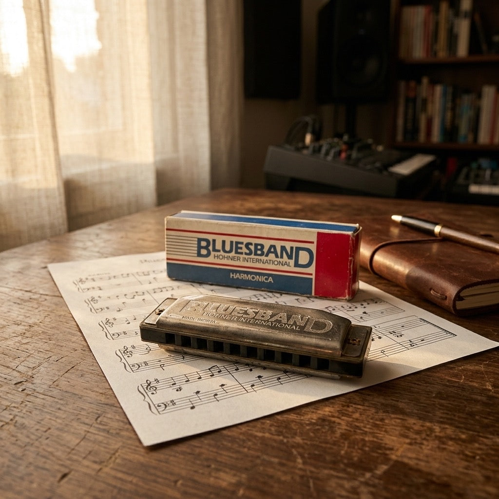 Hohner International Blues Band Harmonica — Key of C, Original Box — detail view