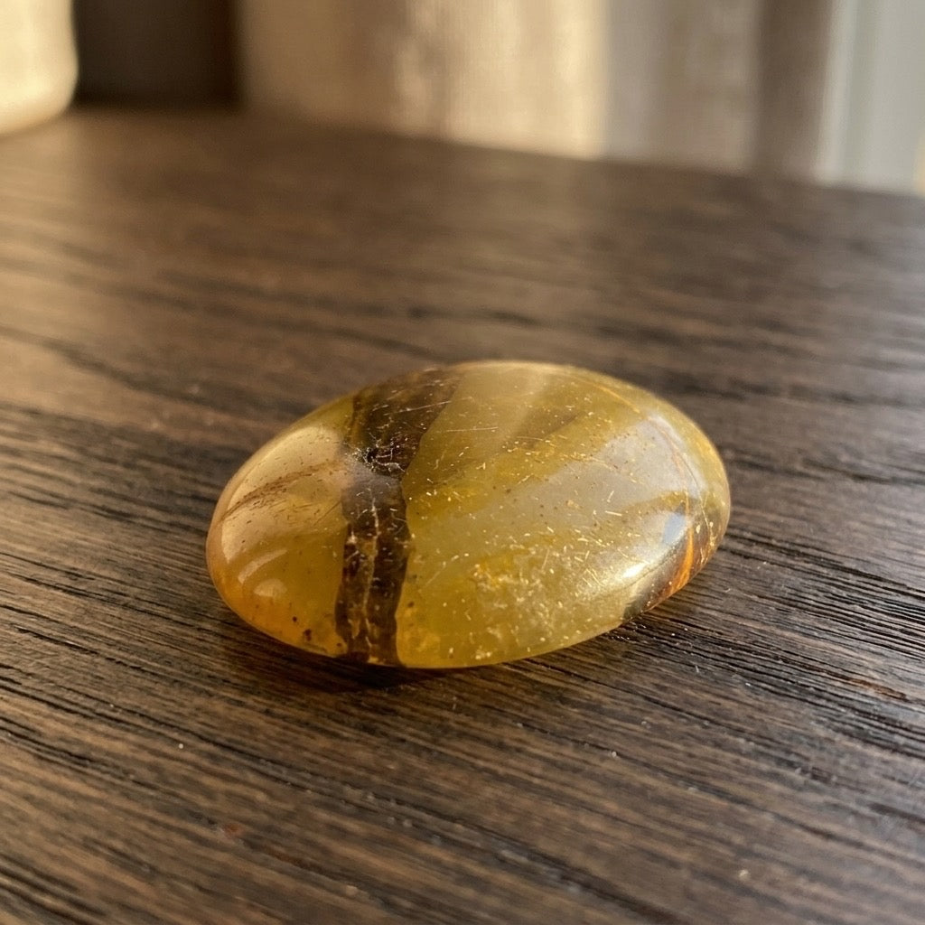Septarian Dragon Stone Nodule — Natural Concretion — 119g — detail view