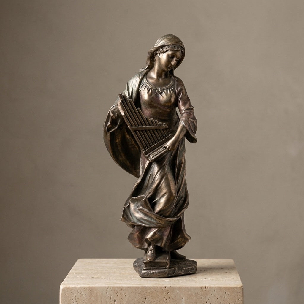 Veronese Collection St. Cecilia Statue — 8.5” Cold-Cast Bronze Figurine — main view
